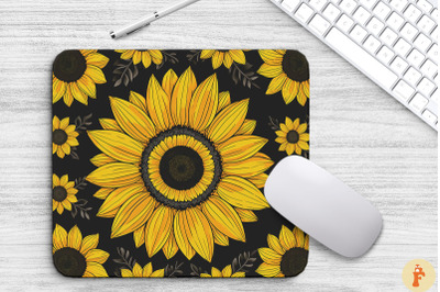 Mandala Of Sunflowers Mouse Pad Design