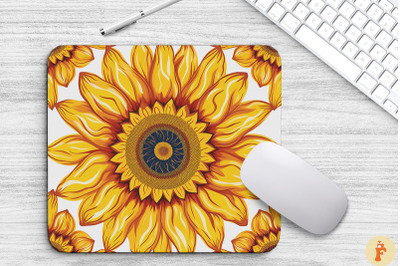 Beautiful Sunflowers Pattern Mouse Pad