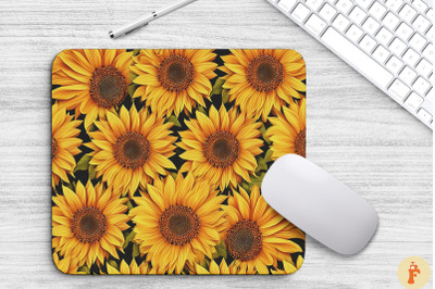 Beautiful Sunflowers Pattern Mouse Pad