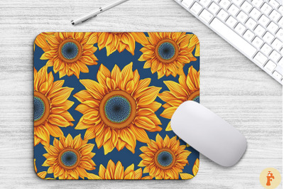 Beautiful Sunflowers Pattern Mouse Pad