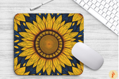 Beautiful Sunflowers Pattern Mouse Pad