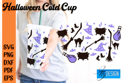 Halloween Cold Cup SVG | Cold cup Wrap SVG