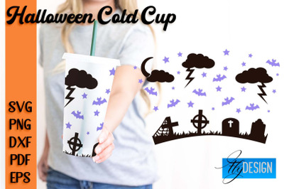 Halloween Cold Cup SVG | Cold cup Wrap SVG