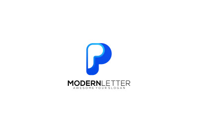 letter p vector template design logo