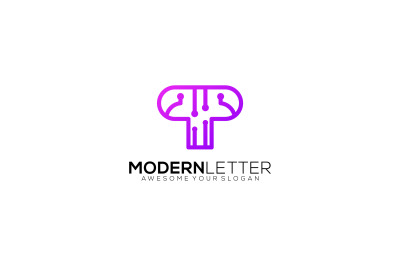 letter T network vector template design logo