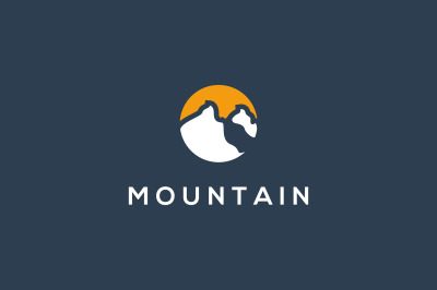 mountain vector template design logo