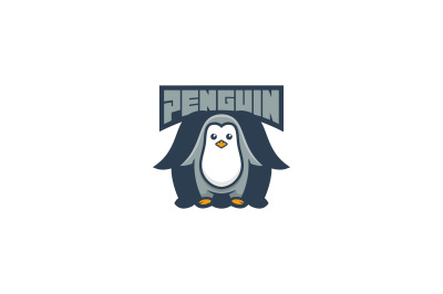 penguin vector template design logo