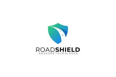 road shield vector template design logo