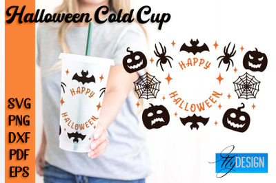 Halloween Cold Cup SVG | Cold cup Wrap SVG