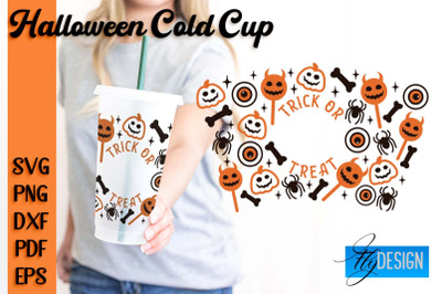 Halloween Cold Cup SVG | Cold cup Wrap SVG