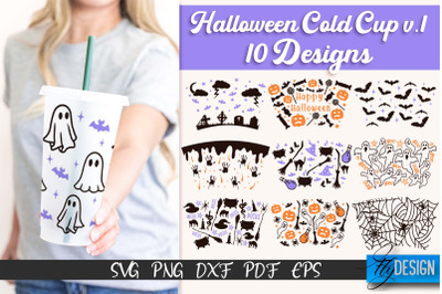 Halloween Cold Cup SVG | Cold cup Wrap SVG