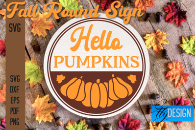 Fall Round Signs SVG | Fall Quotes Design