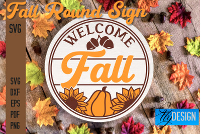 Fall Round Signs SVG | Fall Quotes Design