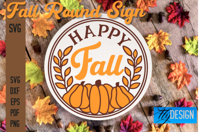 Fall Round Signs SVG | Fall Quotes Design