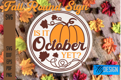 Fall Round Signs SVG | Fall Quotes Design