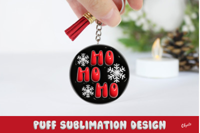 3D Puff Sublimation. Christmas Keychain PNG