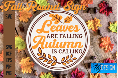 Fall Round Signs SVG | Fall Quotes Design