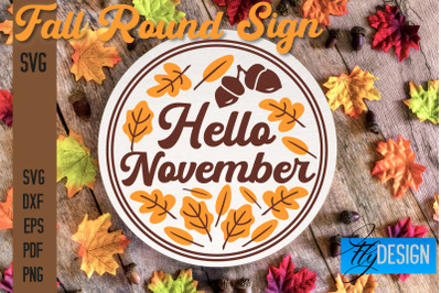 Fall Round Signs SVG | Fall Quotes Design