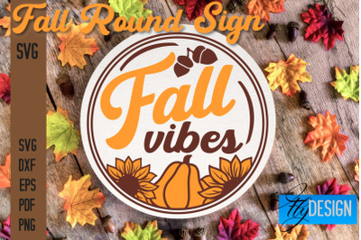 Fall Round Signs SVG | Fall Quotes Design