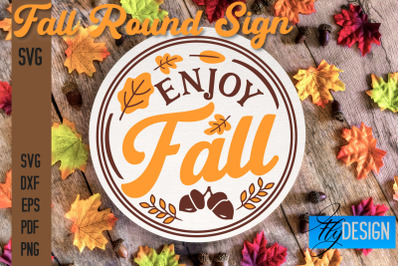 Fall Round Signs SVG | Fall Quotes Design