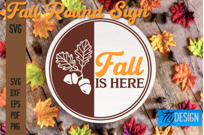 Fall Round Signs SVG | Fall Quotes Design