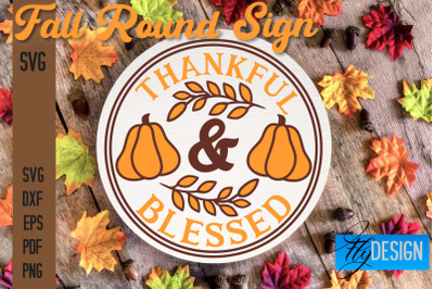 Fall Round Signs SVG | Fall Quotes Design