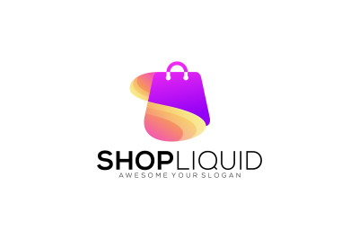 shopping vector template design logo