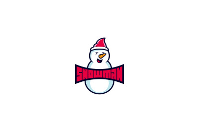 snowman vector template design logo