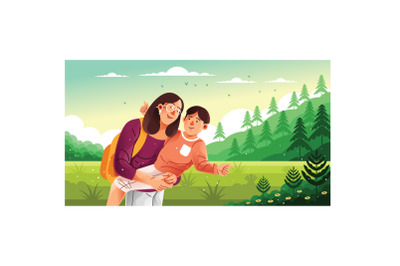 Adventures with Mom - A Vacation to Remember Illustration