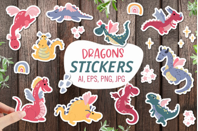 Cute dragon&2F; Printable Stickers Cricut Design