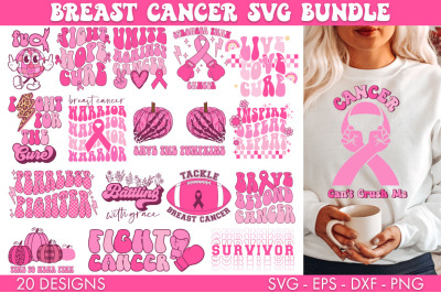 Breast Cancer SVG Bundle PNG Sublimation