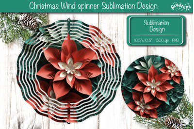 3D Wind Spinner sublimation Christmas Flower wind spinner Sublimation