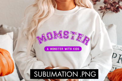 Momster A Monster With Kids PNG Sublimation