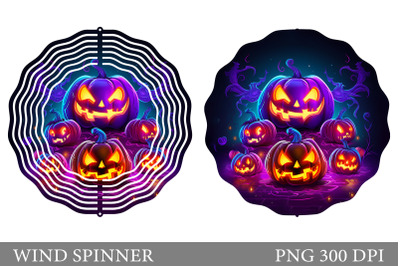 Scary Pumpkins Wind Spinner. Halloween Wind Spinner Design