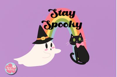Stay Spooky Retro Ghost Sublimation png and svg | spooky svg clipart |