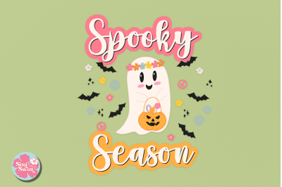 Spooky Season Retro Ghost Sublimation png and svg | spooky svg clipart