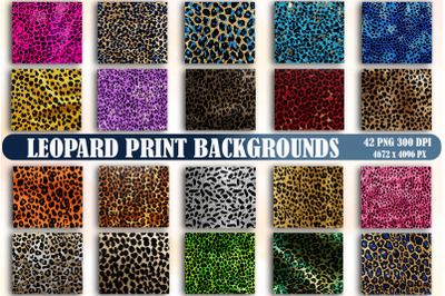 Leopard Print Backgrounds Bundle