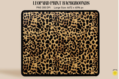 Glitter Gold Leopard Print Backgrounds