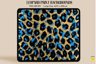 Blue Leopard Print Backgrounds