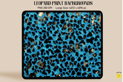 Blue Leopard Print Backgrounds