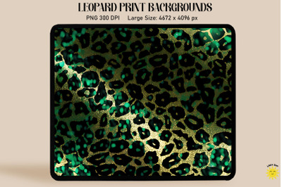 Green Leopard Print Backgrounds