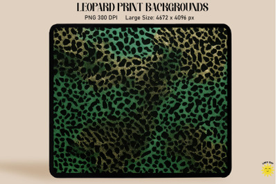 Green Leopard Print Backgrounds