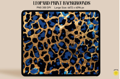 Indigo Leopard Print Backgrounds