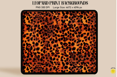 Orange Leopard Print Backgrounds