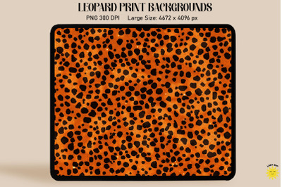 Orange Leopard Print Backgrounds