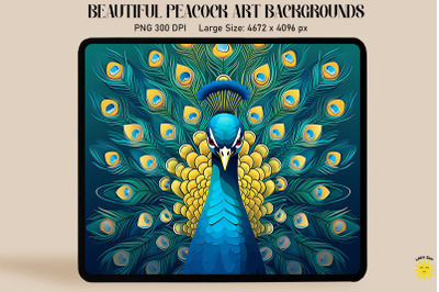 Beautiful Regal Peacock Backgrounds