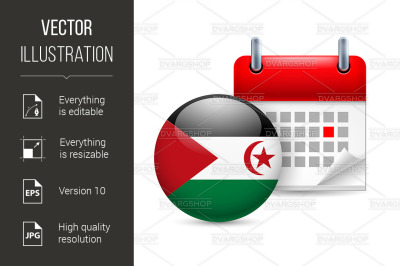 Icon of National Day in Sahrawi Arab Democratic Republic