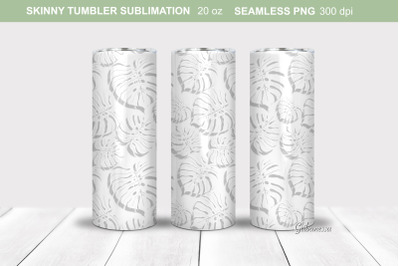Monstera leaves Tumbler seamless Wrap | Tumbler Sublimation