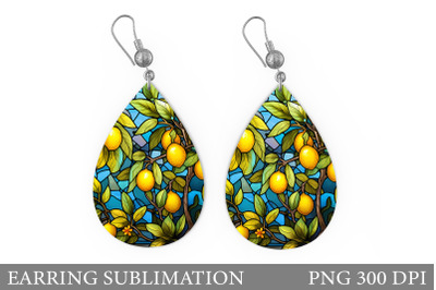 Stained Glass Lemons Earring. lemons Earring Design