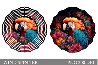 Parrot Wind Spinner Sublimation. Parrot Wind Spinner Design